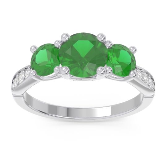 Three Stone Pave Zasti Ring