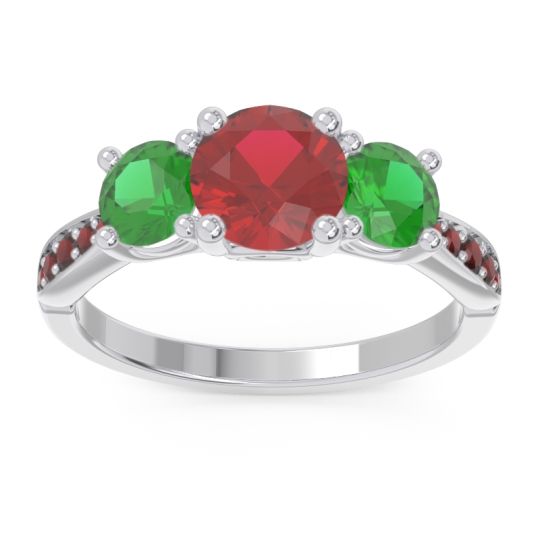 Three Stone Pave Zasti Ring