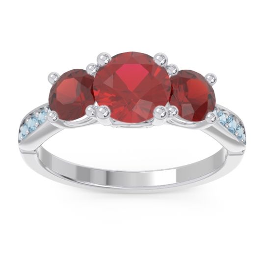 Three Stone Pave Zasti Ring