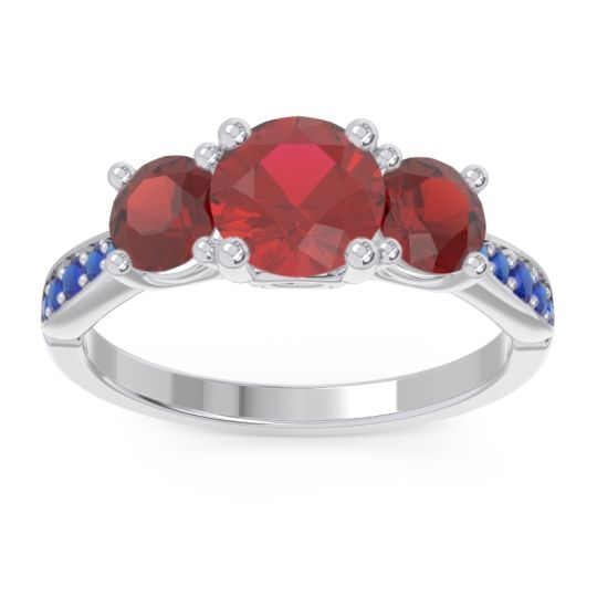 Three Stone Pave Zasti Ring