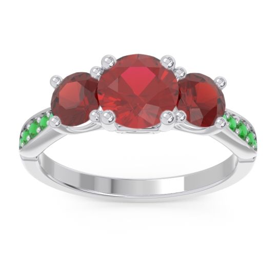 Three Stone Pave Zasti Ring