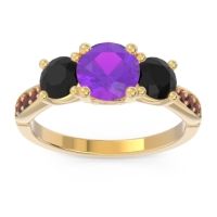 Three Stone Pave Zasti Ring