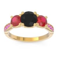 Three Stone Pave Zasti Ring