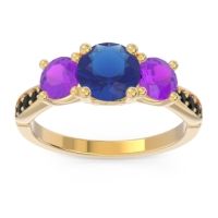 Three Stone Pave Zasti Ring