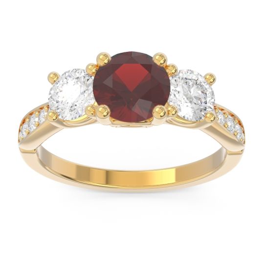 Three Stone Pave Zasti Ring