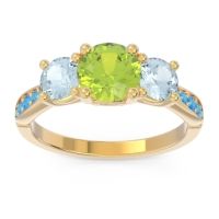 Three Stone Pave Zasti Ring