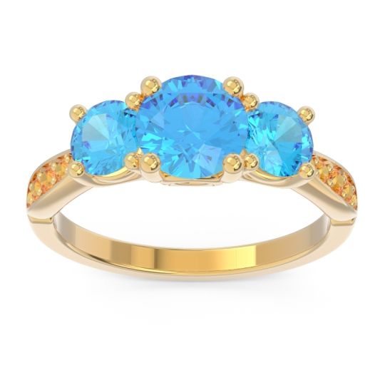 Three Stone Pave Zasti Ring