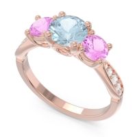 Three Stone Pave Zasti Ring