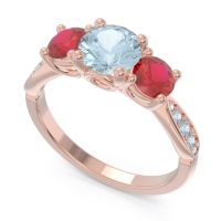 Three Stone Pave Zasti Ring