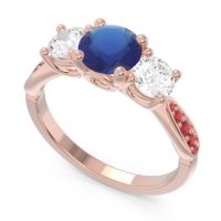Three Stone Pave Zasti Ring