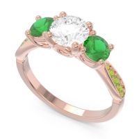 Three Stone Pave Zasti Ring