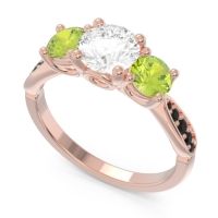 Three Stone Pave Zasti Ring