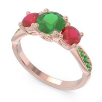 Three Stone Pave Zasti Ring