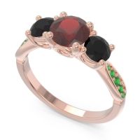 Three Stone Pave Zasti Ring