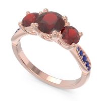 Three Stone Pave Zasti Ring