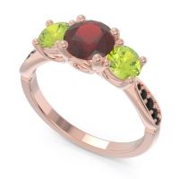 Three Stone Pave Zasti Ring