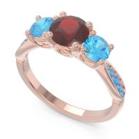 Three Stone Pave Zasti Ring