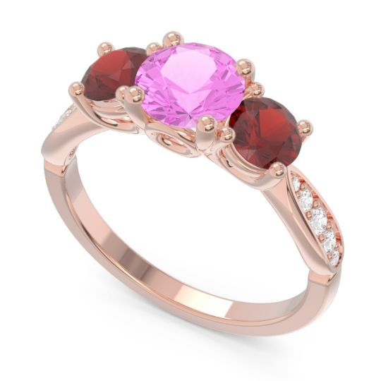 Three Stone Pave Zasti Ring