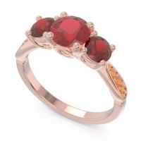 Three Stone Pave Zasti Ring