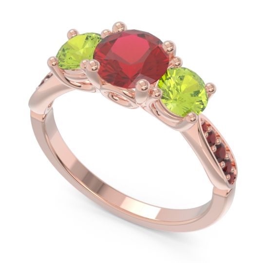 Three Stone Pave Zasti Ring