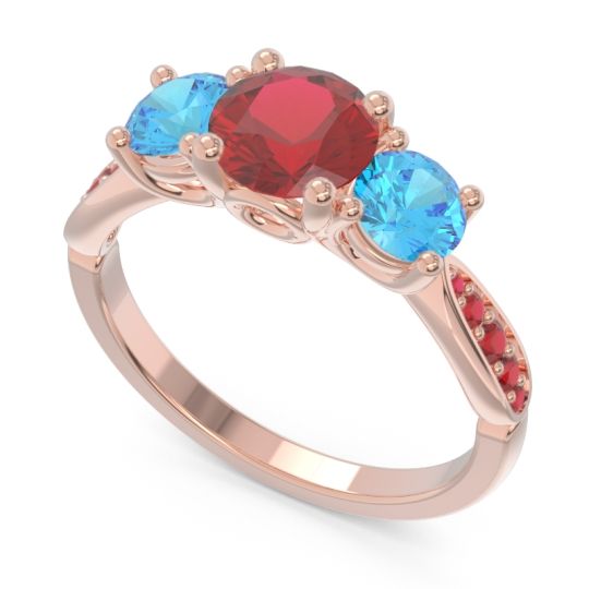 Three Stone Pave Zasti Ring