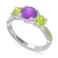 Three Stone Pave Zasti Ring