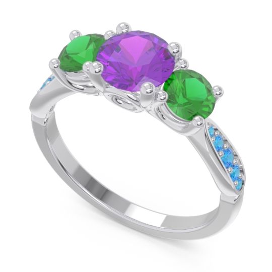 Three Stone Pave Zasti Ring