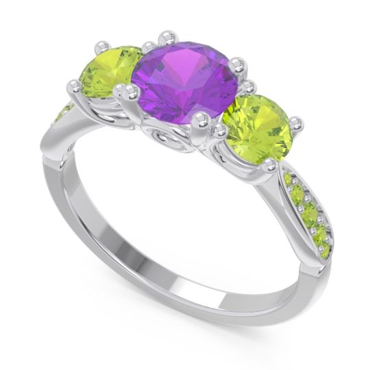 Three Stone Pave Zasti Ring