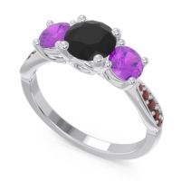 Three Stone Pave Zasti Ring