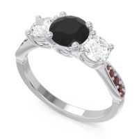 Three Stone Pave Zasti Ring