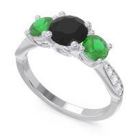 Three Stone Pave Zasti Ring