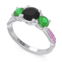 Three Stone Pave Zasti Ring