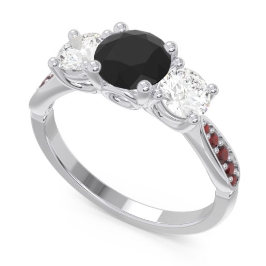 Three Stone Pave Zasti Ring
