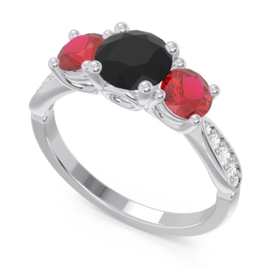Three Stone Pave Zasti Ring