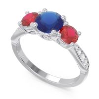 Three Stone Pave Zasti Ring