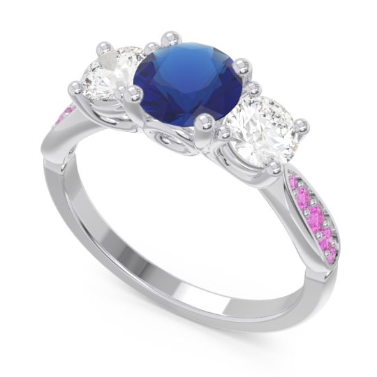 Three Stone Pave Zasti Ring