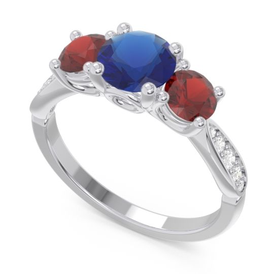 Three Stone Pave Zasti Ring