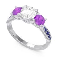 Three Stone Pave Zasti Ring