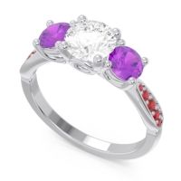 Three Stone Pave Zasti Ring