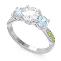 Three Stone Pave Zasti Ring