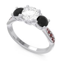 Three Stone Pave Zasti Ring