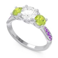 Three Stone Pave Zasti Ring