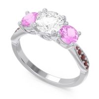 Three Stone Pave Zasti Ring