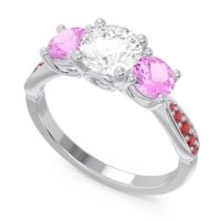 Three Stone Pave Zasti Ring