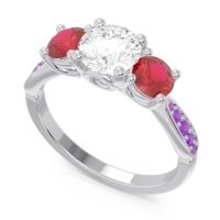 Three Stone Pave Zasti Ring