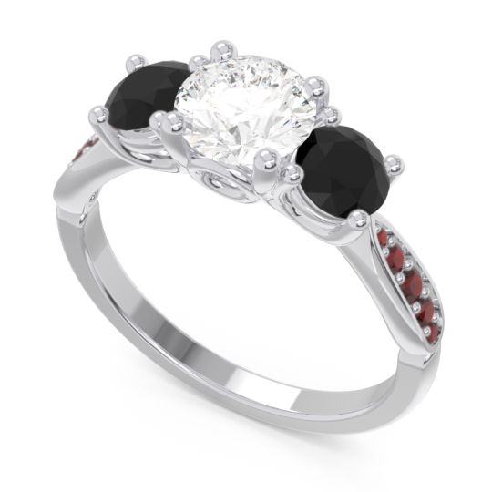 Three Stone Pave Zasti Ring