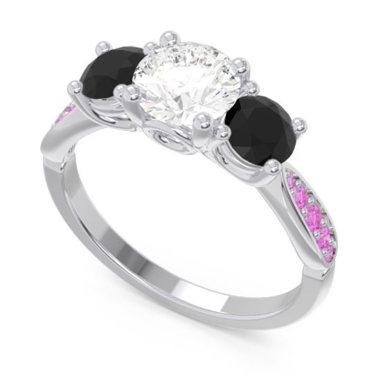 Three Stone Pave Zasti Ring