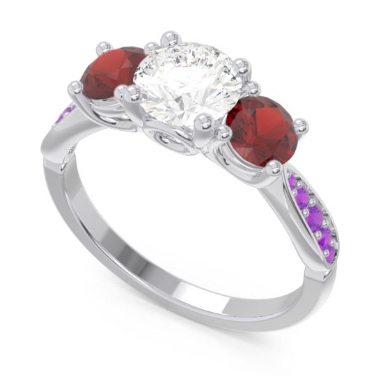 Three Stone Pave Zasti Ring