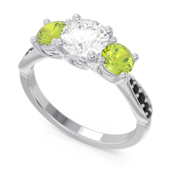 Three Stone Pave Zasti Ring