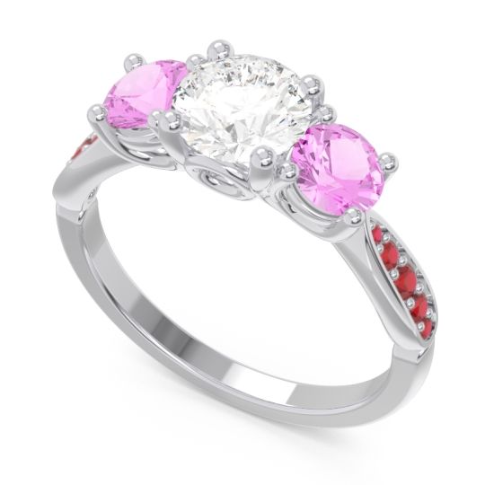 Three Stone Pave Zasti Ring